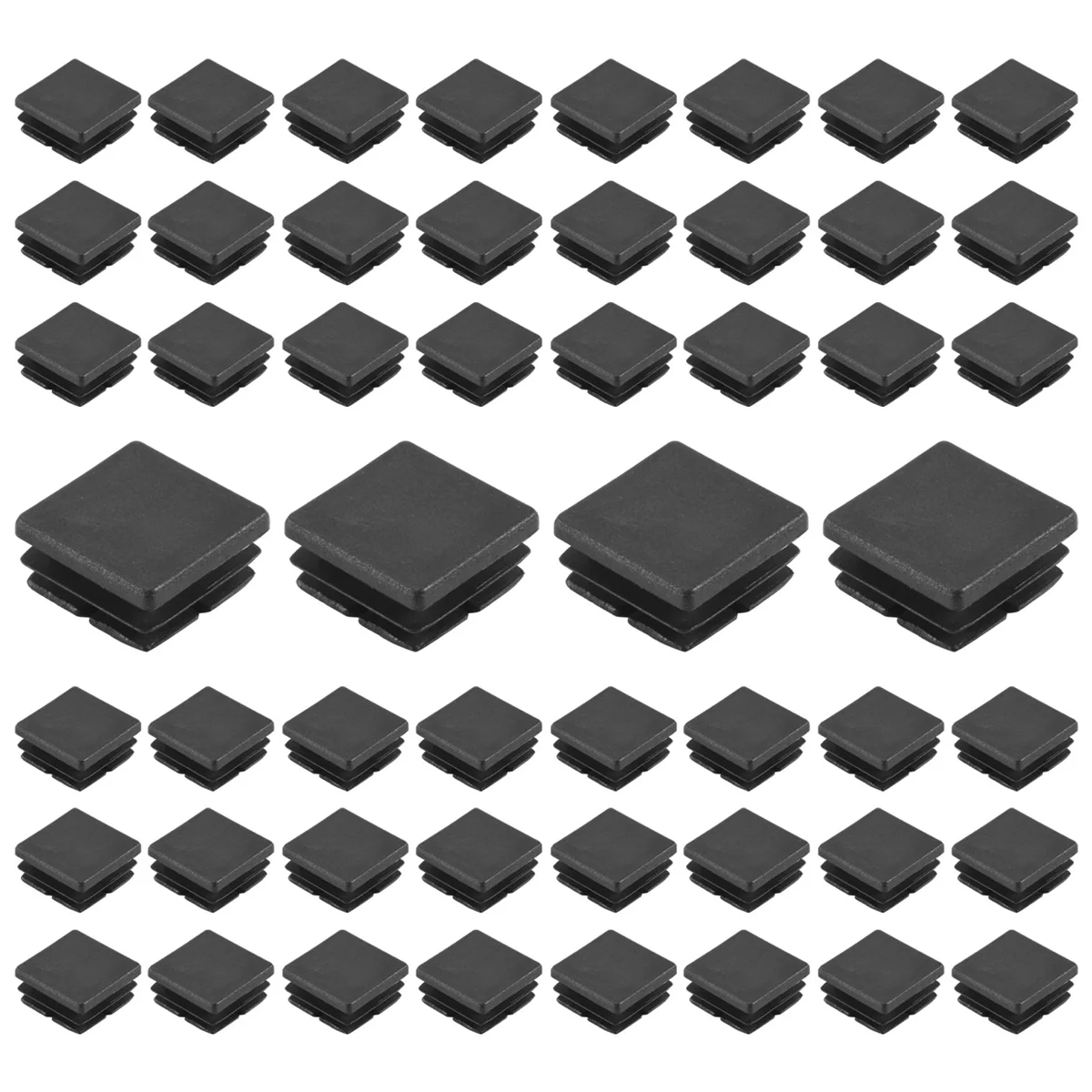 200 шт. 1 дюйм. Квадратная трубка заглушка пластиковые заглушки для труб колпачок