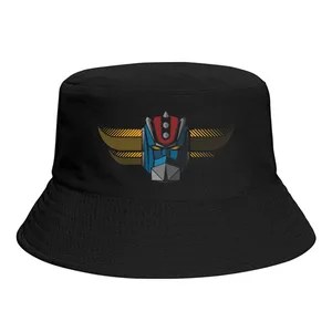 UFO Robot Goldrake Grendizer  Face  Bucket Hat Polyester Men Women Fisherman Hat Customized Cute Hiking Caps