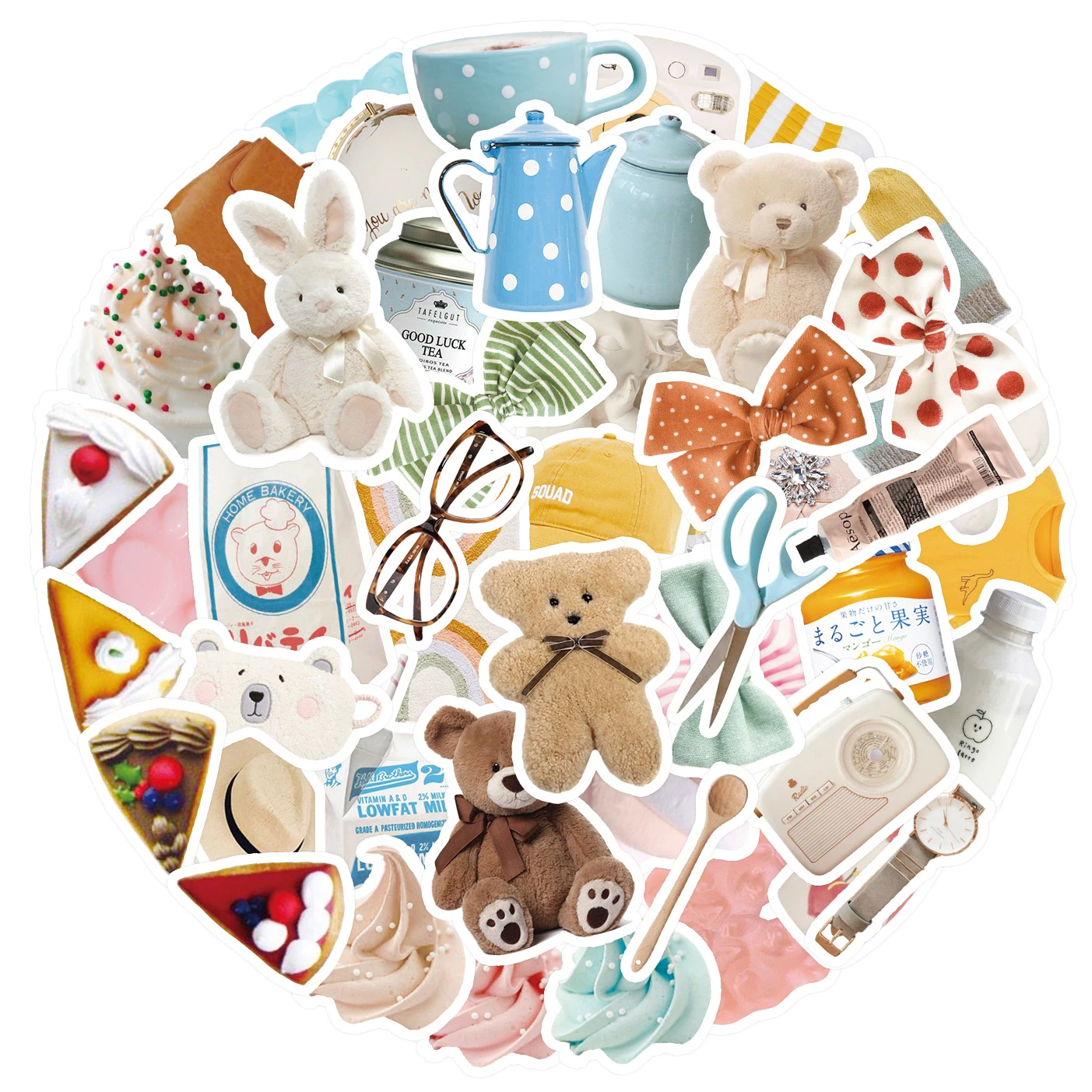 

10/30/50Pcs Cartoon Bear Items Kawaii Stickers Cute VSCO Decals Decoration DIY Fridge Diary Phone Guitar Laptop Wall Sticker Toy
