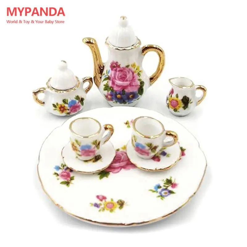 Tableware Cup Plate Colorful Floral Print