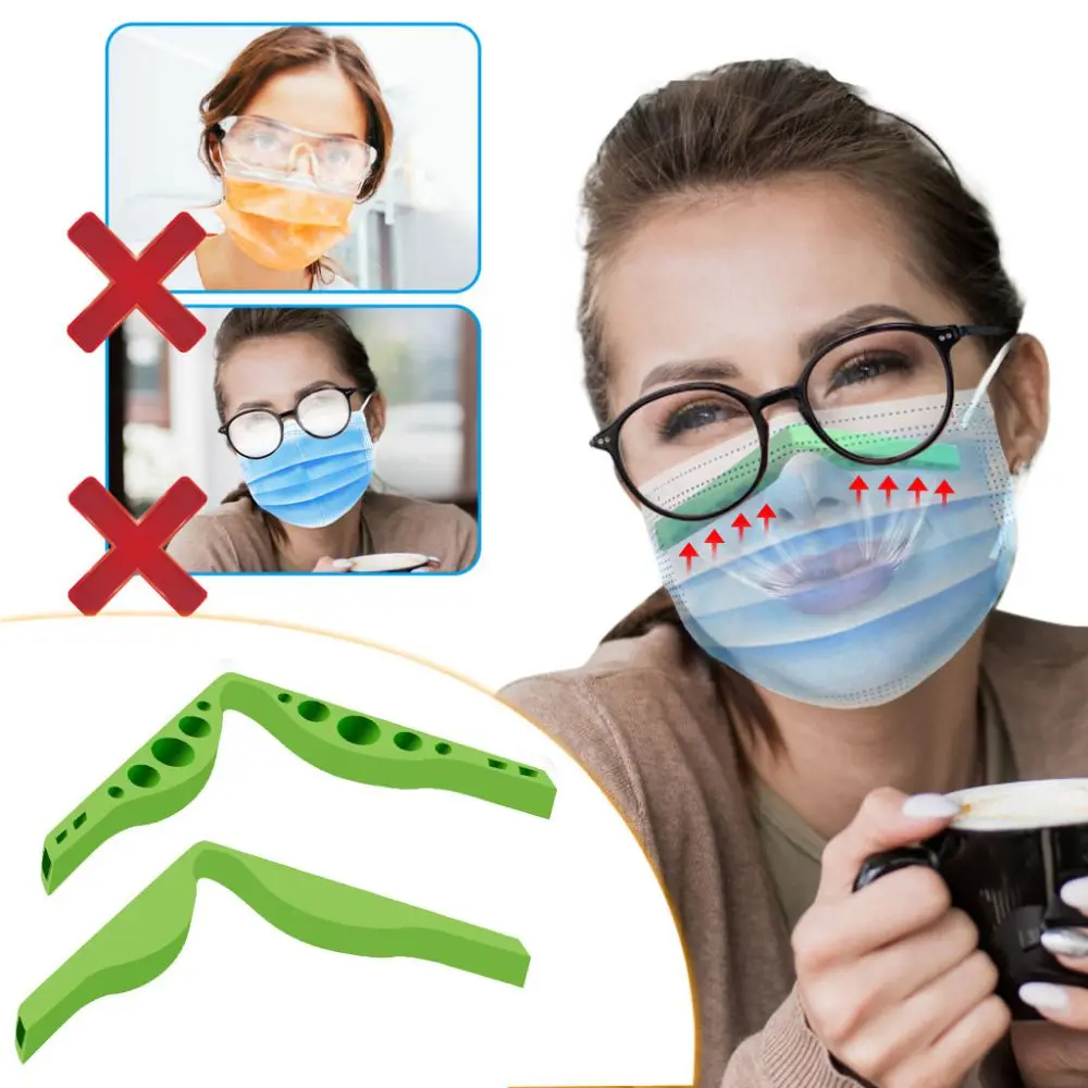 

Anti-Fogging Mask Nose Bridge Strip Silicone Reusable Mask Internal Support Frame Comfortable Breathing Bracket Face Protector