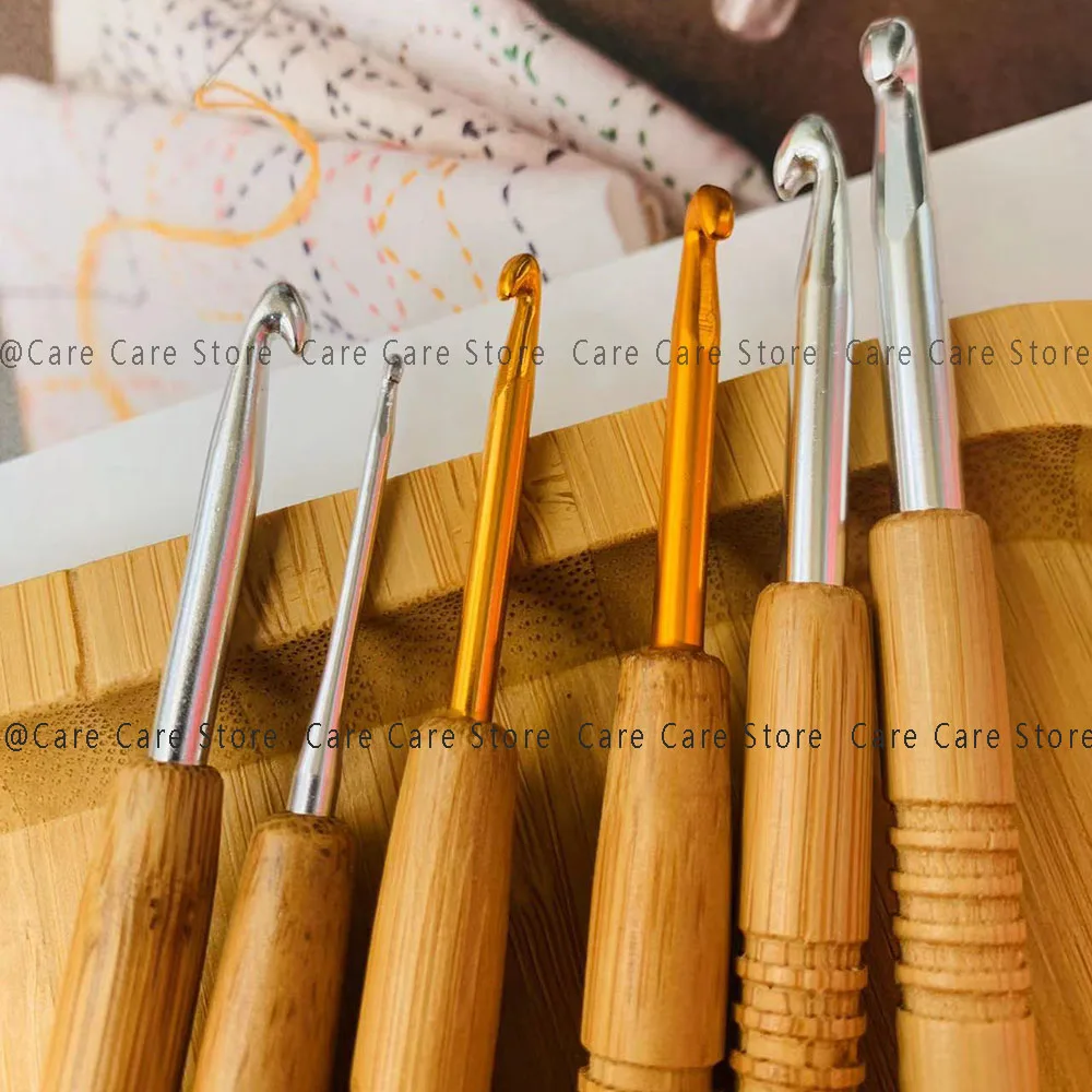 Набор бамбуковых вязальных спиц профессиональные вязальные крючки набор