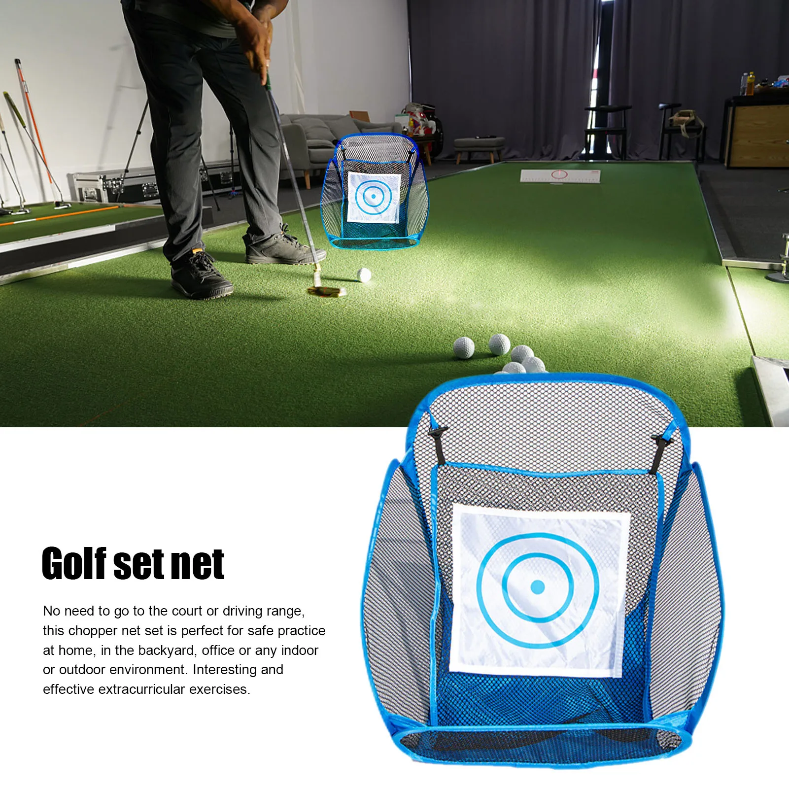 

Износостойкий мяч для гольфа из Оксфордской ткани, коллекционная сетка, поворотные мишени, портативная складная сетка для тренировок в пом...