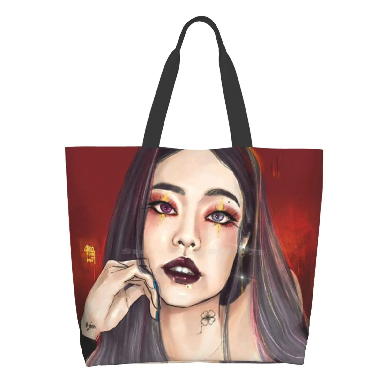 

Twin Red High Quality Large Size Tote Bag Kpop Red