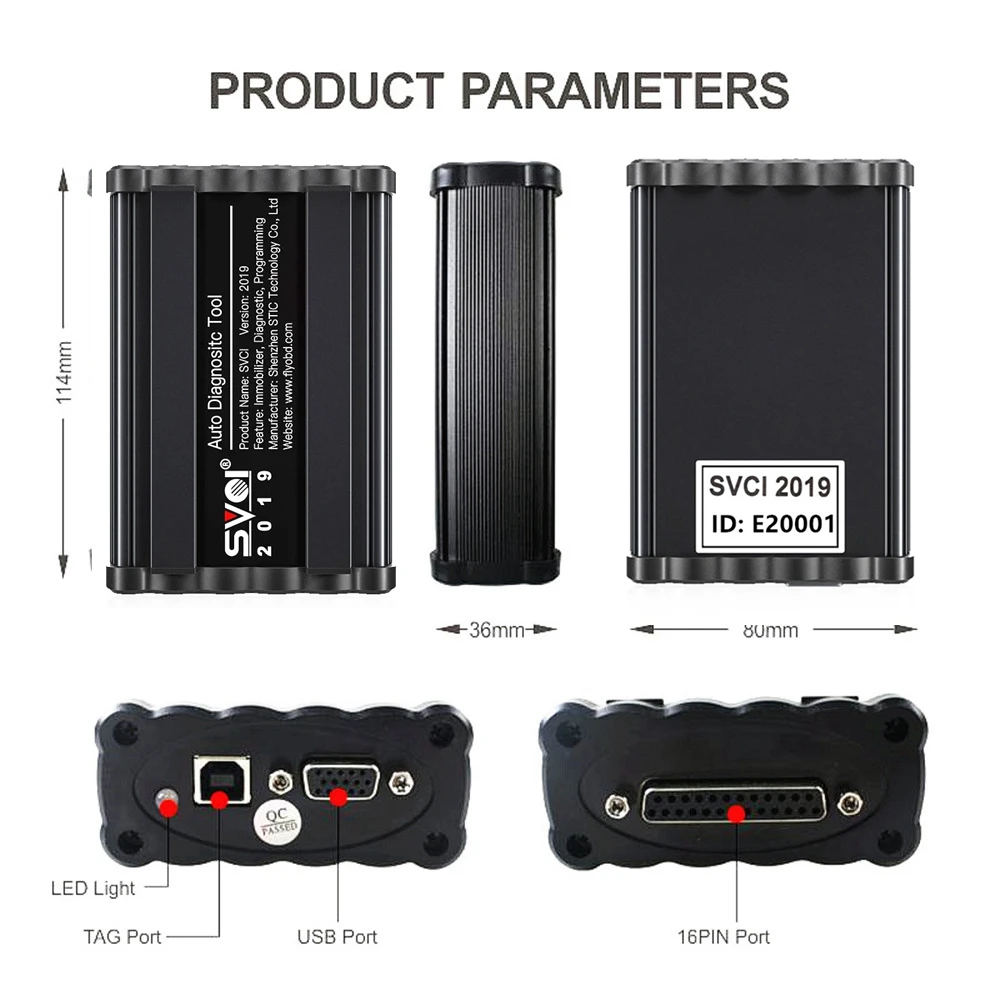 Программатор ключей SVCI 2020 2019 OBD2 охватывает VVDI2 2018 без ограничений Abrite Commander