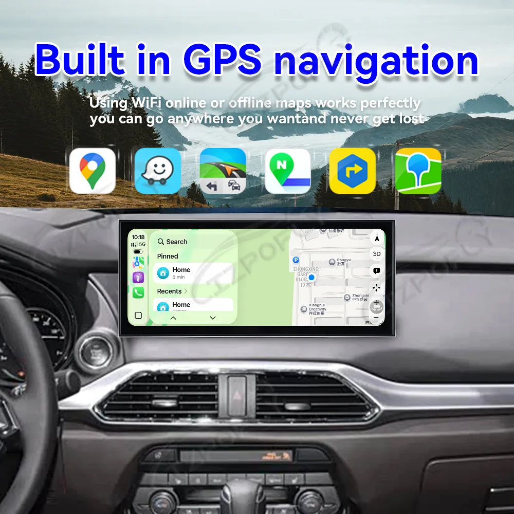 Фото Автомобильный радиоприемник Carplay 15,8 дюйма с сенсорным экраном для Mazda CX-9 2021-2024 Android15, GPS-навигация, мультимедийный плеер, головное устройство №1