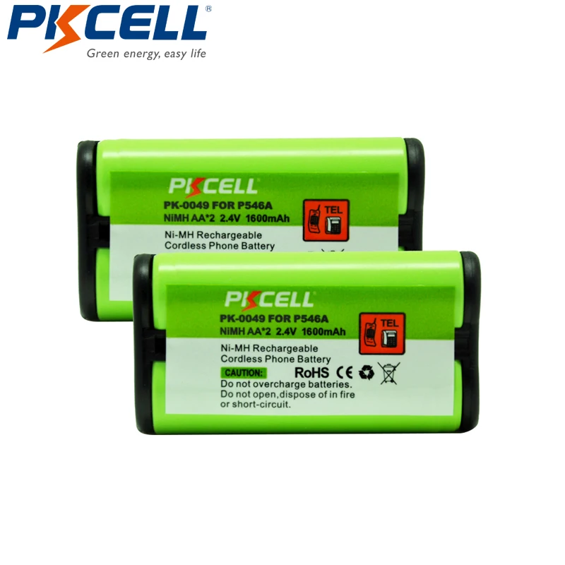 

Аккумуляторная батарея PKCELL Ni-MH AA, 1600 мАч, 2,4 В, 2 шт.