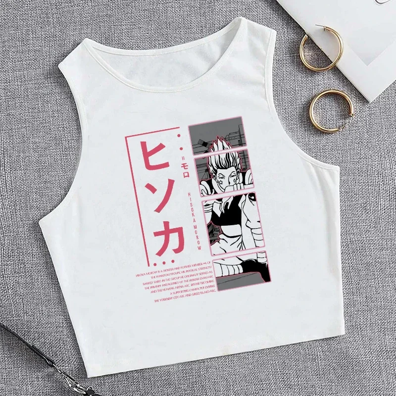 Укороченный топ футболка Hunter X майка укороченный в стиле Харадзюку мультяшная