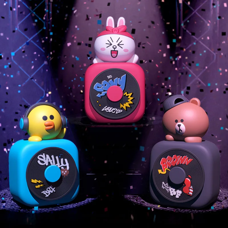 

Linefriends Brown Cony Sally CD Player Car Mounted Perfume Aromatherapy Air Outlet Purifier Car Fragrance Interior Ornament
