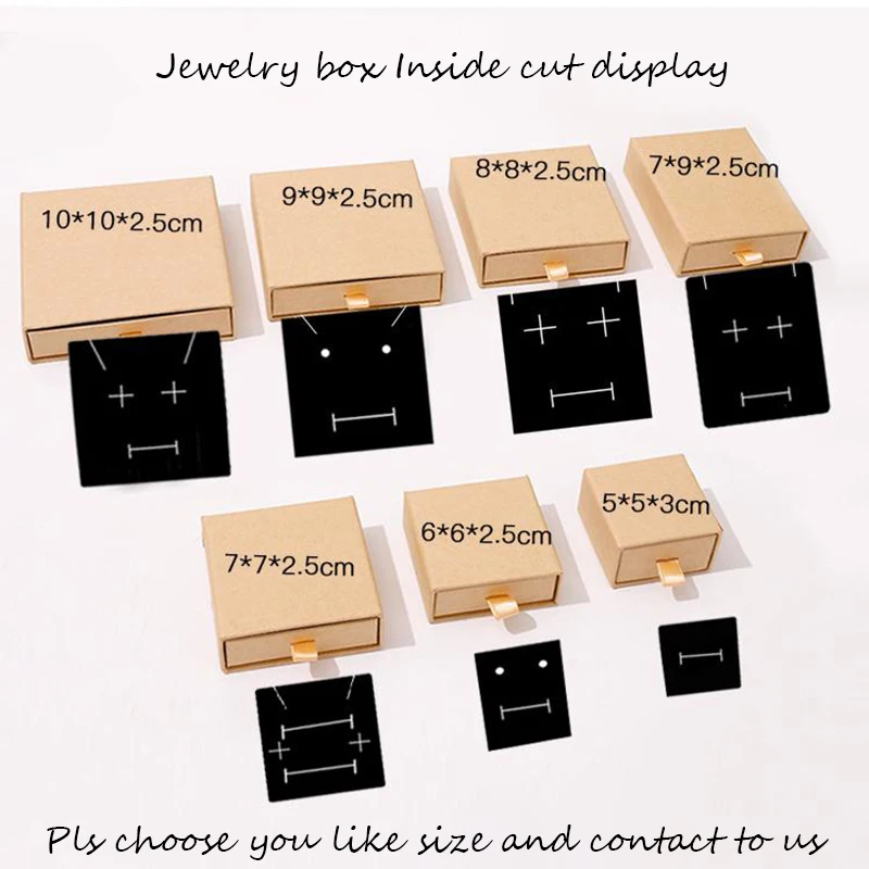 30Pcs/Lot Square Jewelry Organizer Box Rings Pendant Storage Cases Drawer Box For Necklace Earrings Christmas Gifts Packing