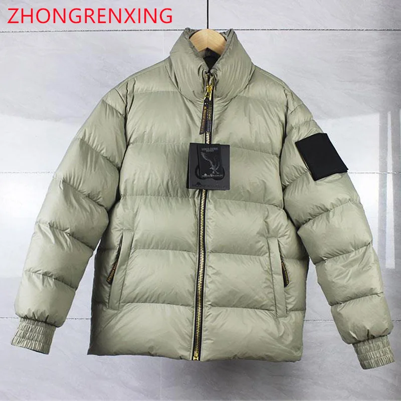 

Mooseknckls Canadian men's Short Coat Down Jacket Parka Expedition White Goose Down Snowcoat Top Brand Jacket Coat 09