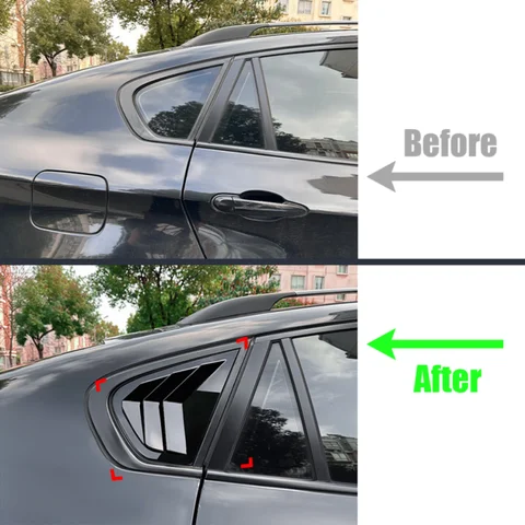 Для BMW X6 E71 E72 2008 2009 2010 2011 2012 2013 2014 заднее стекло жалюзи боковое вентиляционное отверстие крышка наклейка Стайлинг автомобиля