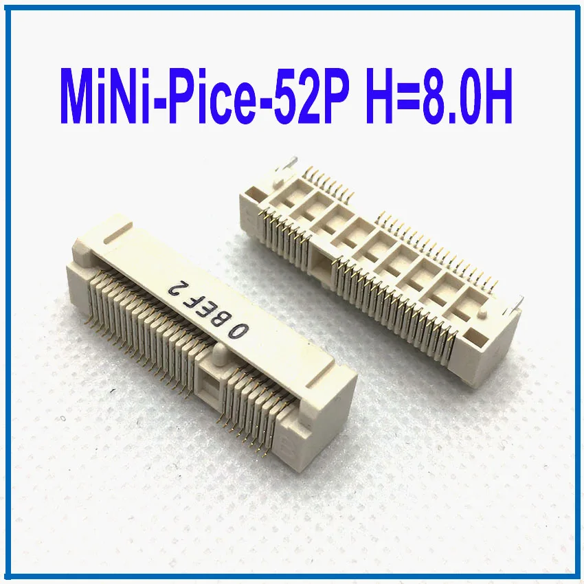 Мини-разъем PCIE Msata карман для карт 52P H4.0 H5.2 H5.6 h6 8 h9 0 мм ноутбука MINI SMT SSD 1-10 шт. -