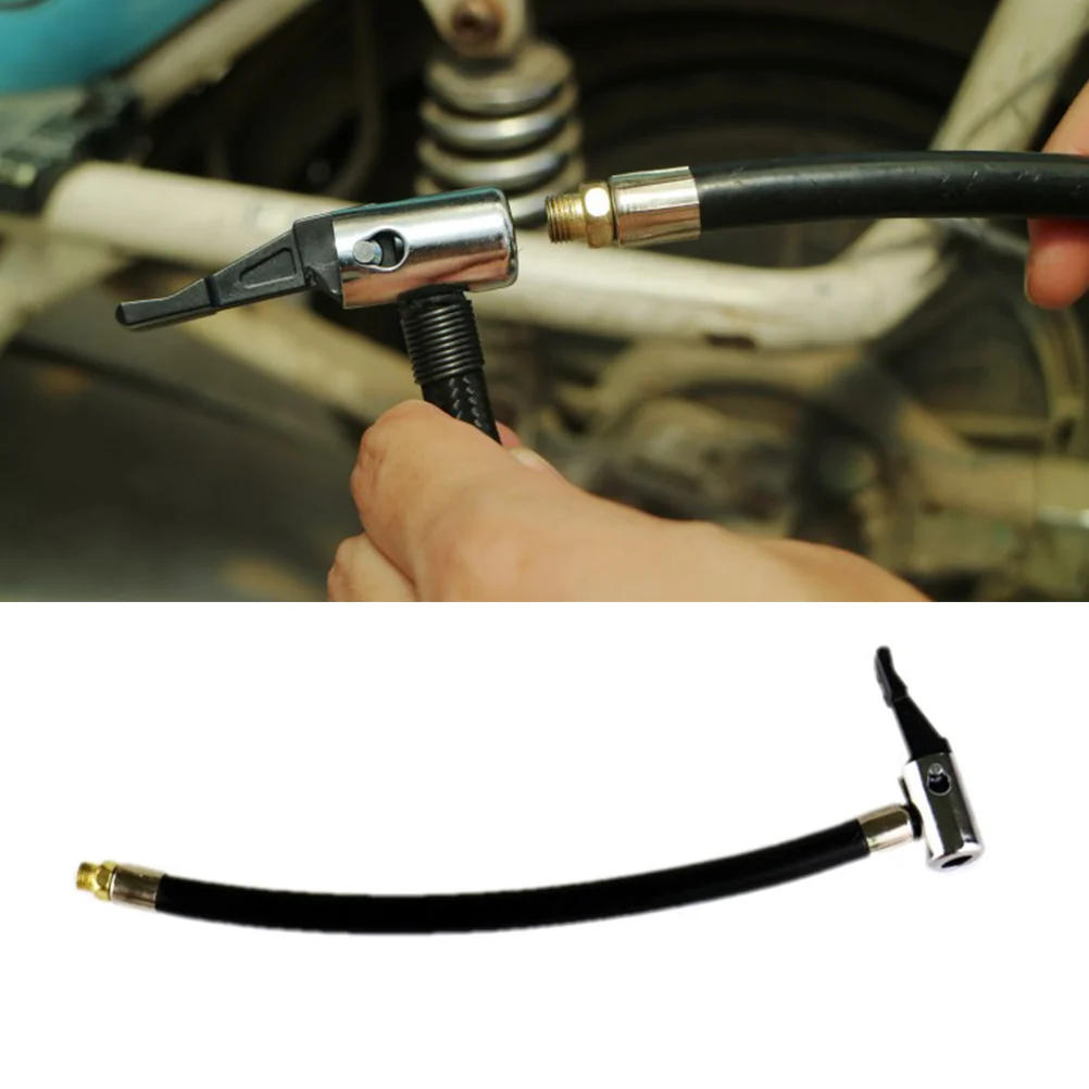 

2pcs Replacement Air Pump Extension Rubber Hose Inflator Pipe Cord (Black)