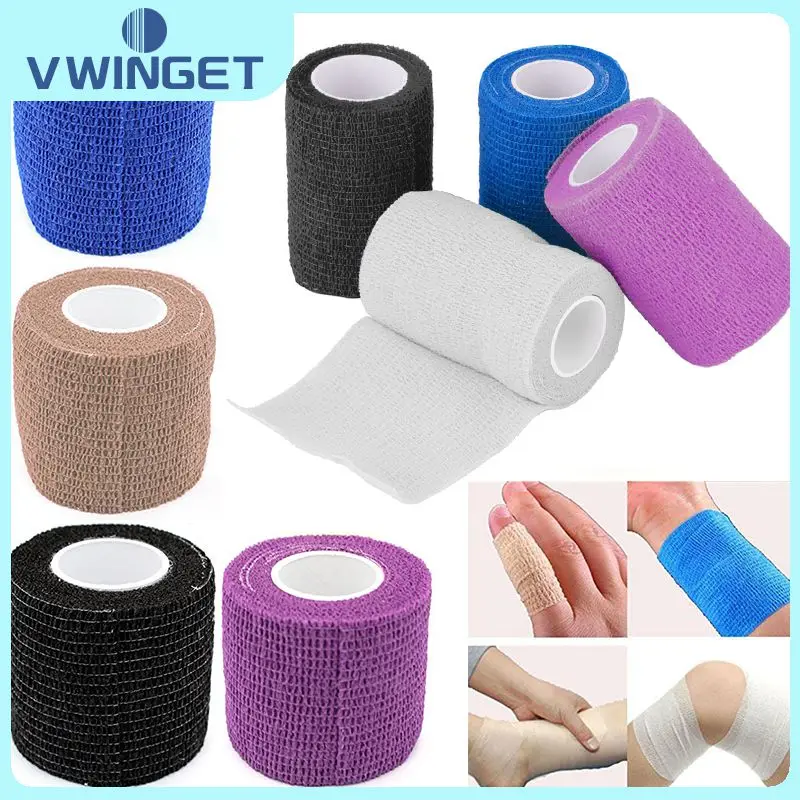 

1 рулон оберточная лента бандаж эластопласт повязки первой помощи для спорта фиксация Пальцев Запястья ног эластичные повязки дышащие