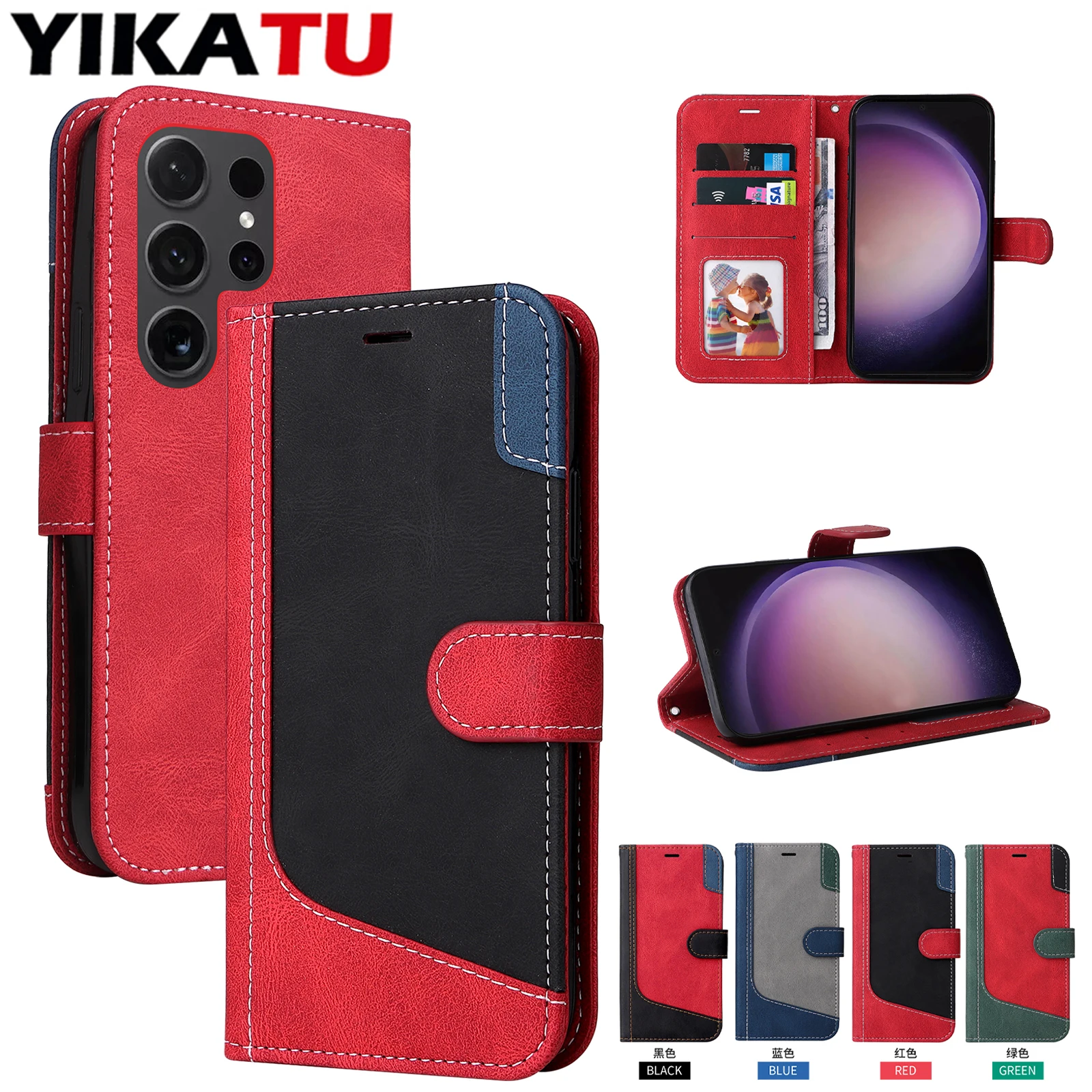 Фото Чехол-кошелек с откидным слотом для карт для Samsung Galaxy S10 Lite S9 S8 Plus S7 Edge Note 20 Ultra 10 Pro 5G 9 8 Xcover7, чехол с защитой от падения №1