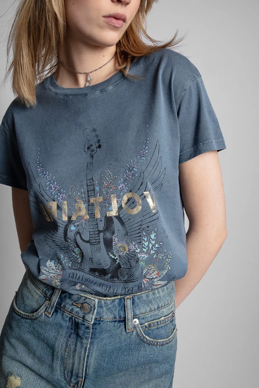 

22 Fashion Classic Trendy luxury design Summer New Bronzing Print Women's Short Sleeve T-Shirt