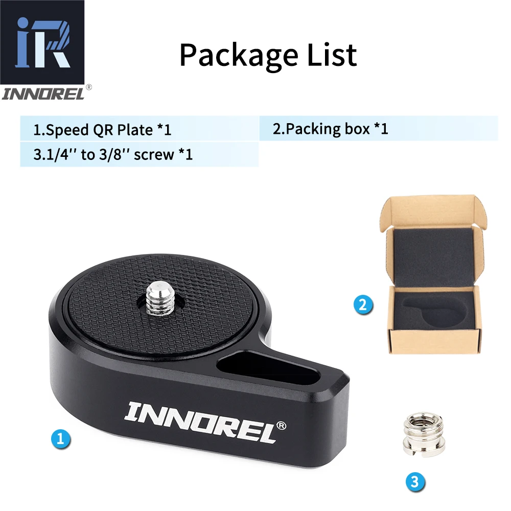 Пластина быстрого крепления TS9 основная пластина для камеры с винтом 1/4-3/8 дюйма