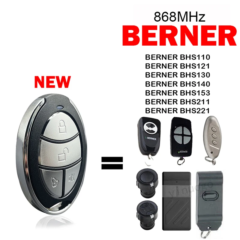 3 шт. пульт дистанционного управления BERNER 868 МГц для клона BHS110 BHS121 BHS130 BHS140 BHS153 BHS211