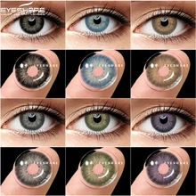 EYESHARE-lentes de contacto para maquillaje de ojos, lentillas de color azul, Marrón Natural, cosmética, 14mm, 1 par
