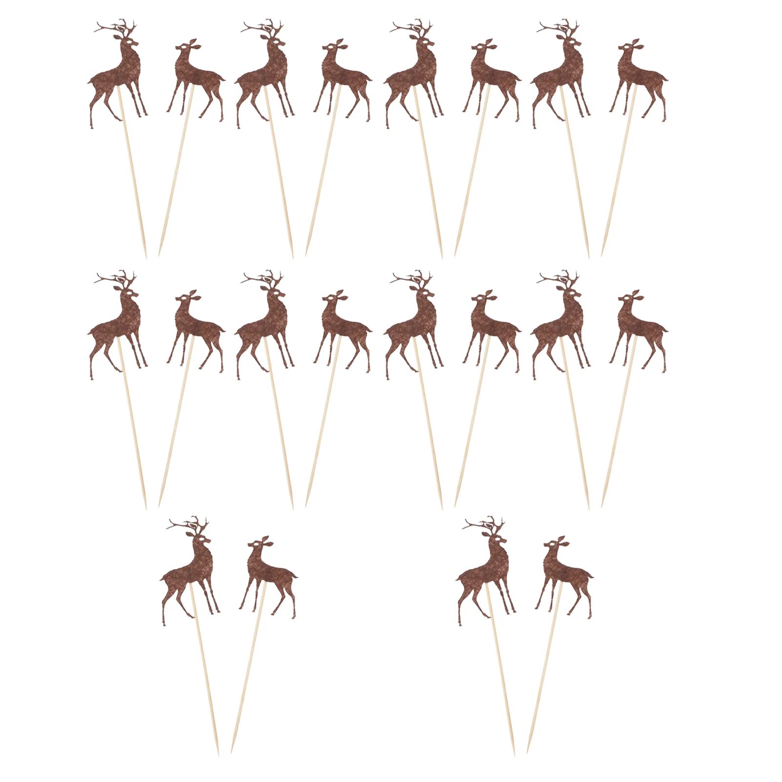 

20pcs Party Cake Ornaments Christmas Dessert Insert Toppers