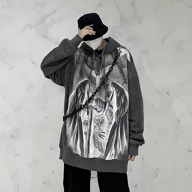 

5XL Japanese Men Women Streetwear Anime Hoodie Oversized Cotton Hooded Hip Hop Sweatshirt Harajuku Lounge Wear Vintage Hoodies