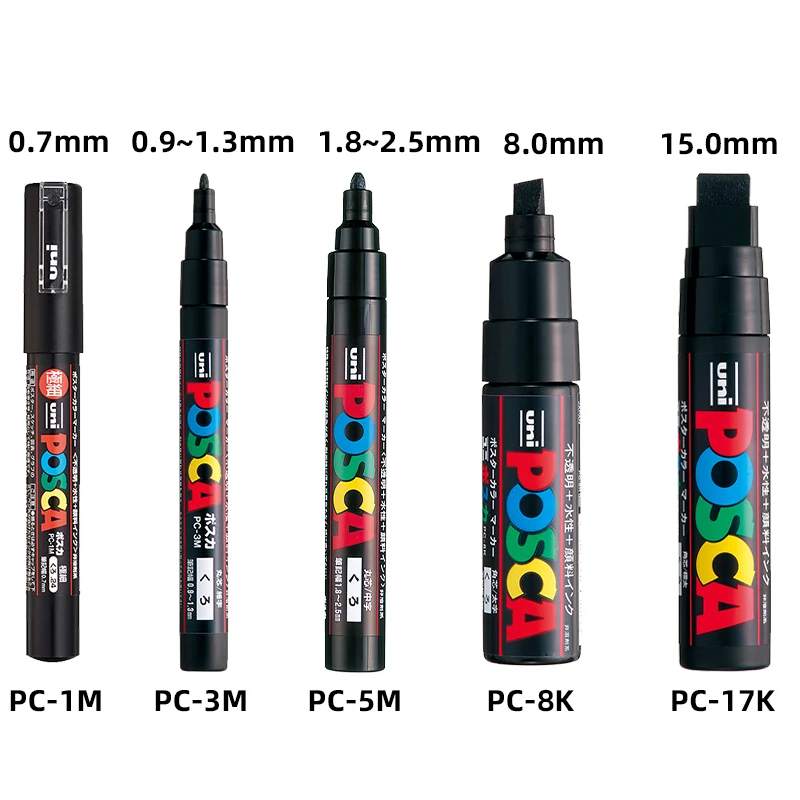 

Набор сумок для хранения ручек Uni POSCA с полным маркером PC-1M 3M 5M 8K 17K WaterBase акриловая краска rotuladores permanente marcador art suppli