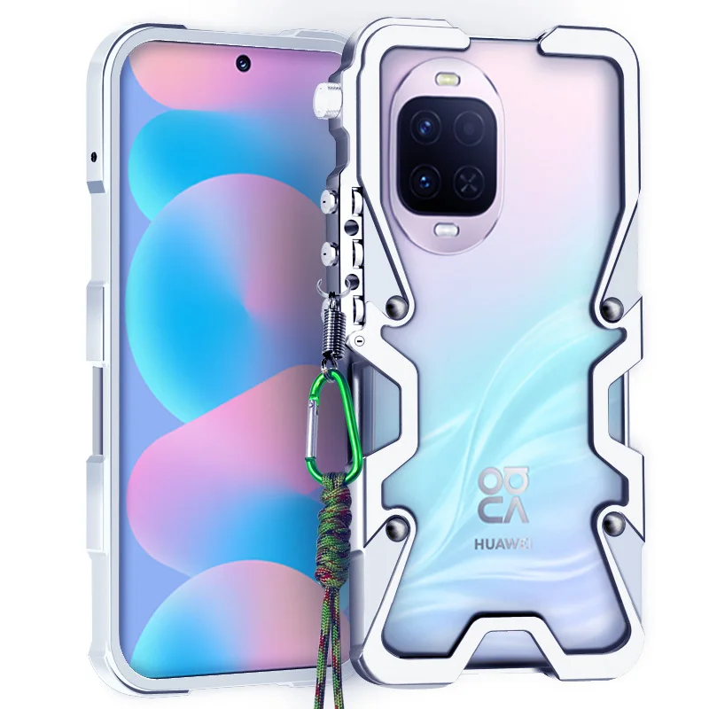 Фото Роскошные металлические алюминиевые чехлы-бамперы для телефонов Huawei Nova 15 14 Pro+ Ultra, механический чехол ручной работы с изображением черепа ID: 1 №1