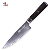 findking kitchen knife 67 layers damascus vg10 steel 8 inch chef cleaver slicing pro sashimi sushi damascus knife ebony handle