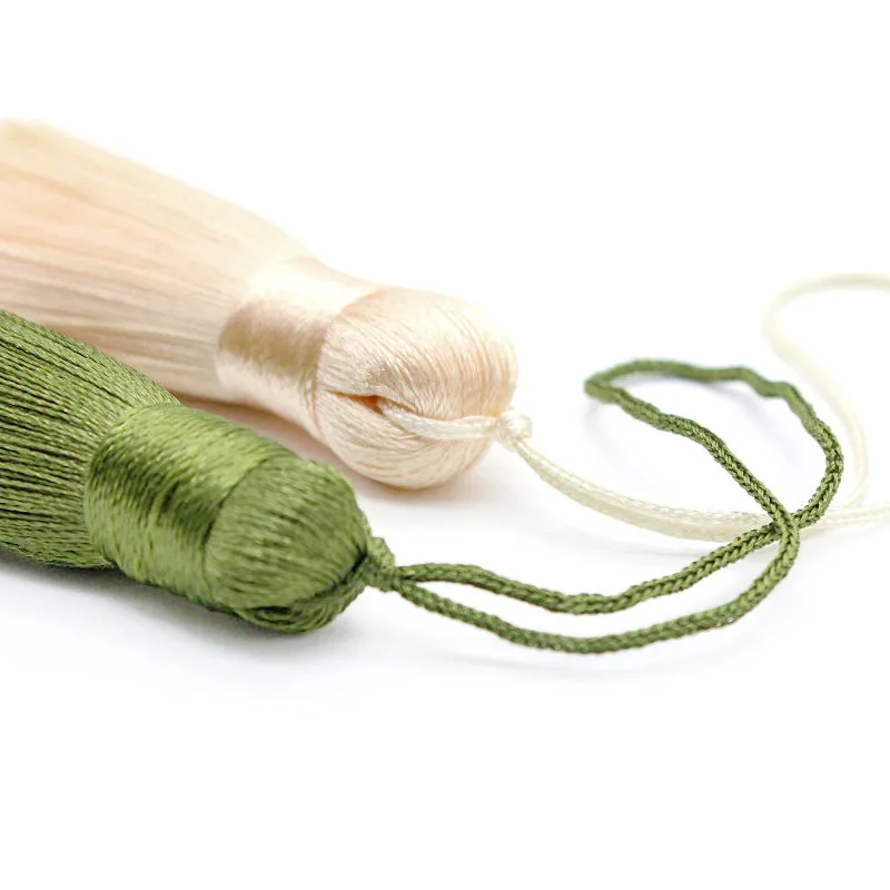 5pcs 50mm silk tassels for earring household party decoration crafts diy phone case bag accessorie handmade pendant material free global shipping