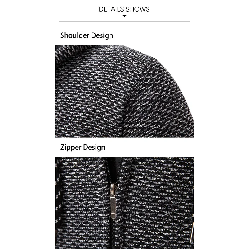 Новинка Осень 2024 мужские свитеры куртка с капюшоном теплый модный кардиган в