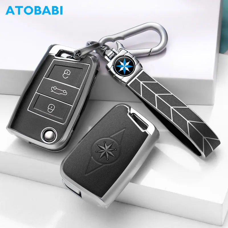 

Новый чехол для автомобильного ключа из ТПУ, флип-чехол для телефона, чехол для ключей для VW Volkswagen Golf MK7 Jetta GTI EOS Seat Leon Arona Skoda Octavia