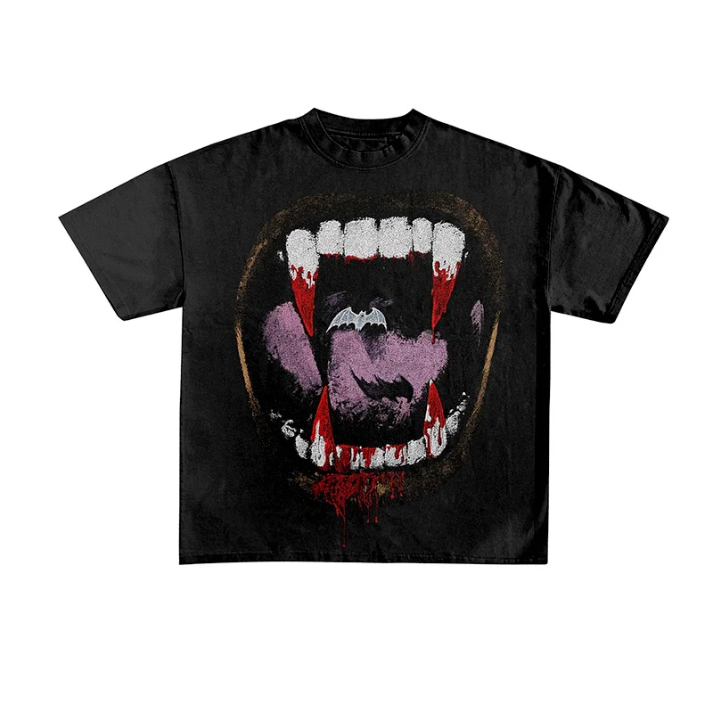 

Футболки Y2k в стиле хип-хоп для мужчин и женщин, свободная повседневная черная футболка с графическим принтом, короткий рукав, летняя