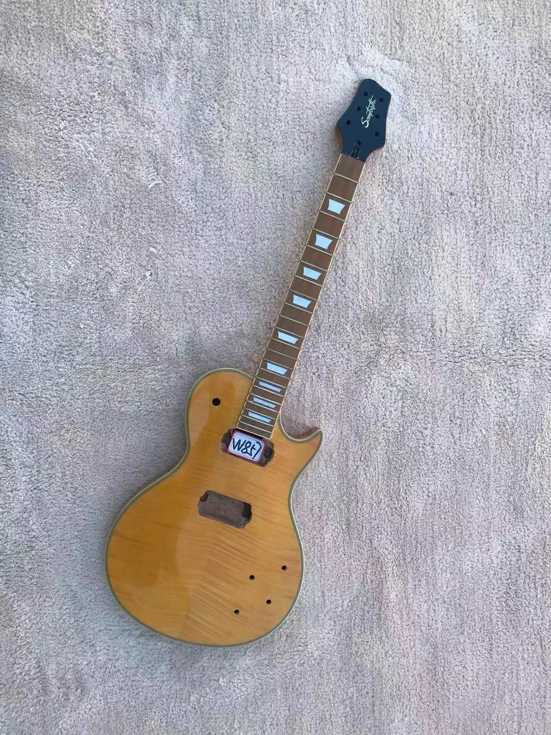 

DIY (Not New) Custom Electric Guitar Tiger / Flame Maple Top without Hardwares in Stock Discount Free Shipping W857