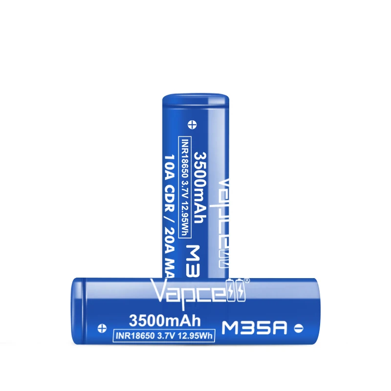 Оригинальный класс A Vapcell M35A 18650 3500 мАч аккумулятор 10A/20A 3 7 в Втч INR18650