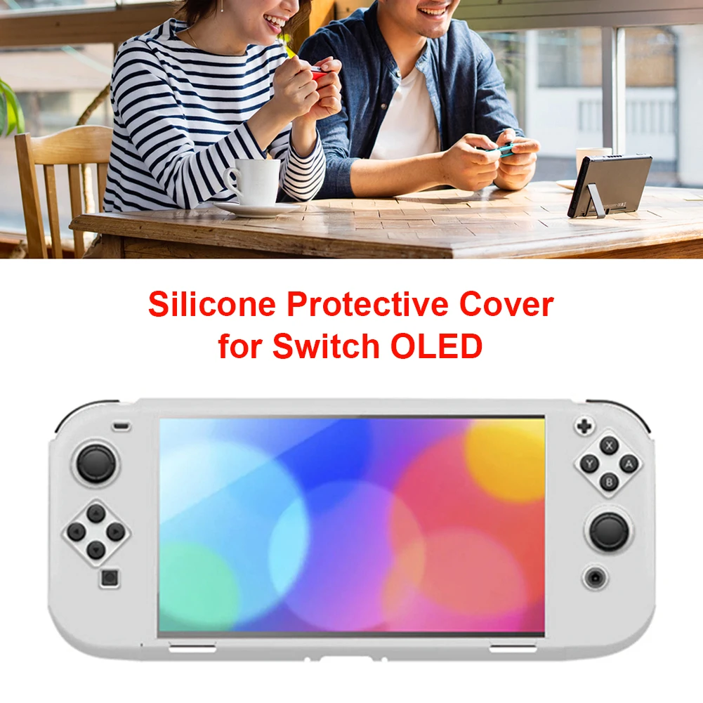 

Силиконовый чехол для контроллера Nintendo Switch OLED, Мягкий защитный чехол, нескользящий чехол, аксессуары для игровой консоли