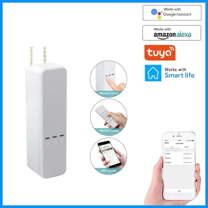 Aubess Tuya WiFi Blind Driver With Battery Roller Shade Roman Blind Motor Alexa Google Assistant Voice Control Smart Life App