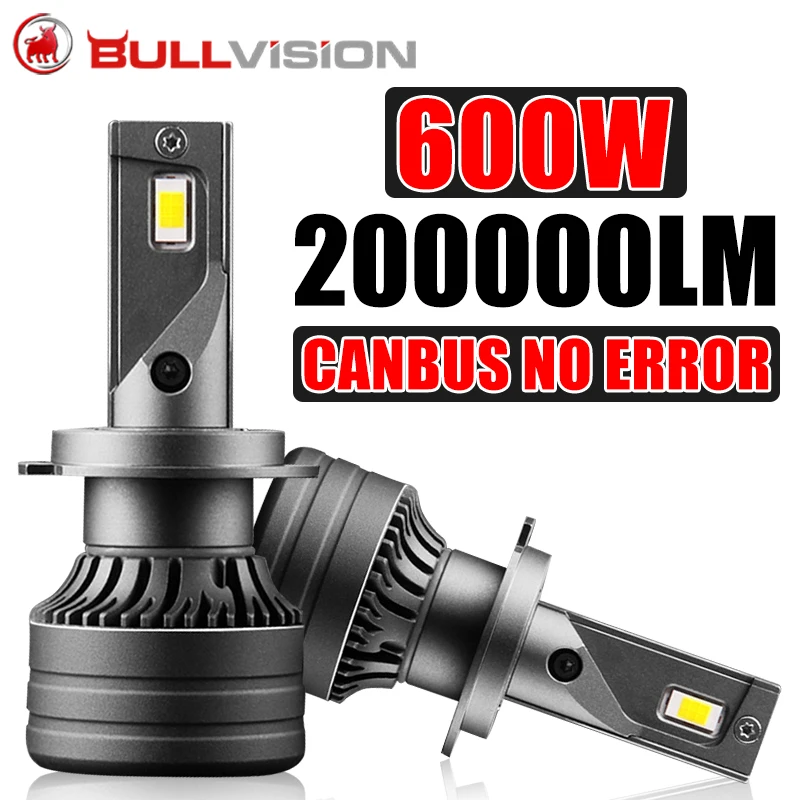 

K5C H11 LED 250000LM 6500K H7 H4 H8 Canbus Auto Headlight HB3 9005 9006 HB4 9012 HIR2 H9 H16 12PCS 7535 CSP 600W Turbo Car Light