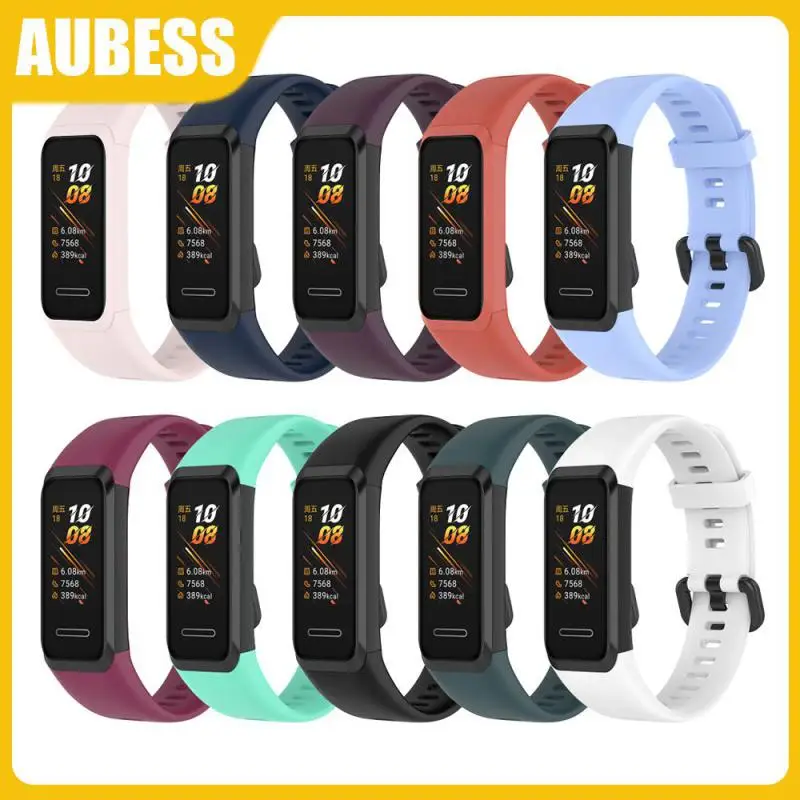 

Waterproof Wristband For Huawei Band 4 Silicone Strap Sweatproof Sport Watchband Replacement Bands Adjustable Thickened Unisex