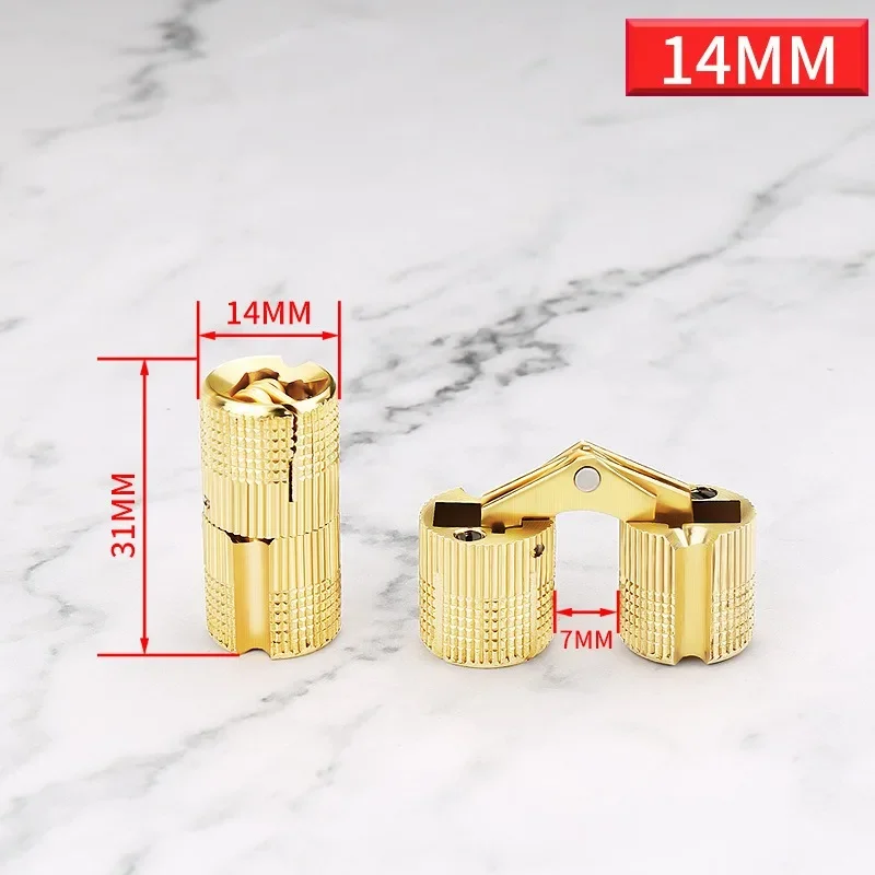 Медные латунные скрытые дверные петли 8-16 мм