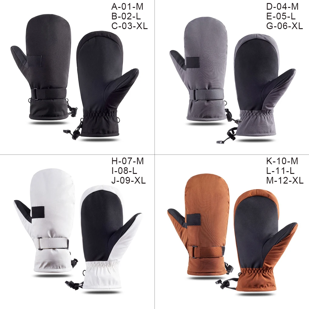 

1 Pair Winter Thickened Skiing Nonslip Glove Portable Windproof Gloves Mittens Motorcycle Cycling Outdoor Sport