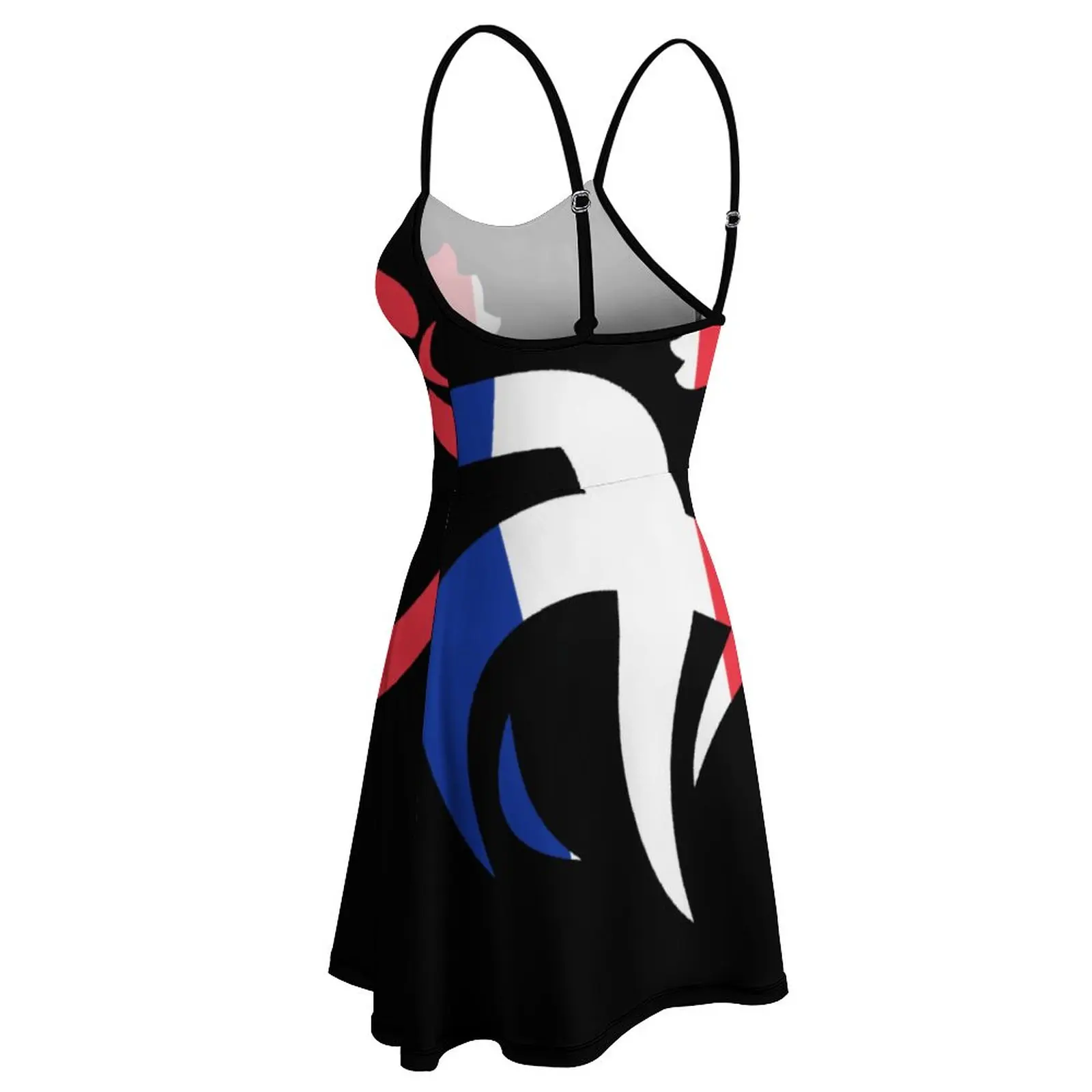 Французское платье с французским флагом (12) женское на бретельках забавное новое