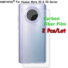 2 шт.лот задняя пленка для Huawei Mate 30 20 X Pro 3D прозрачная углеродная волоконная задняя наклейка защита экрана (не закаленное стекло)