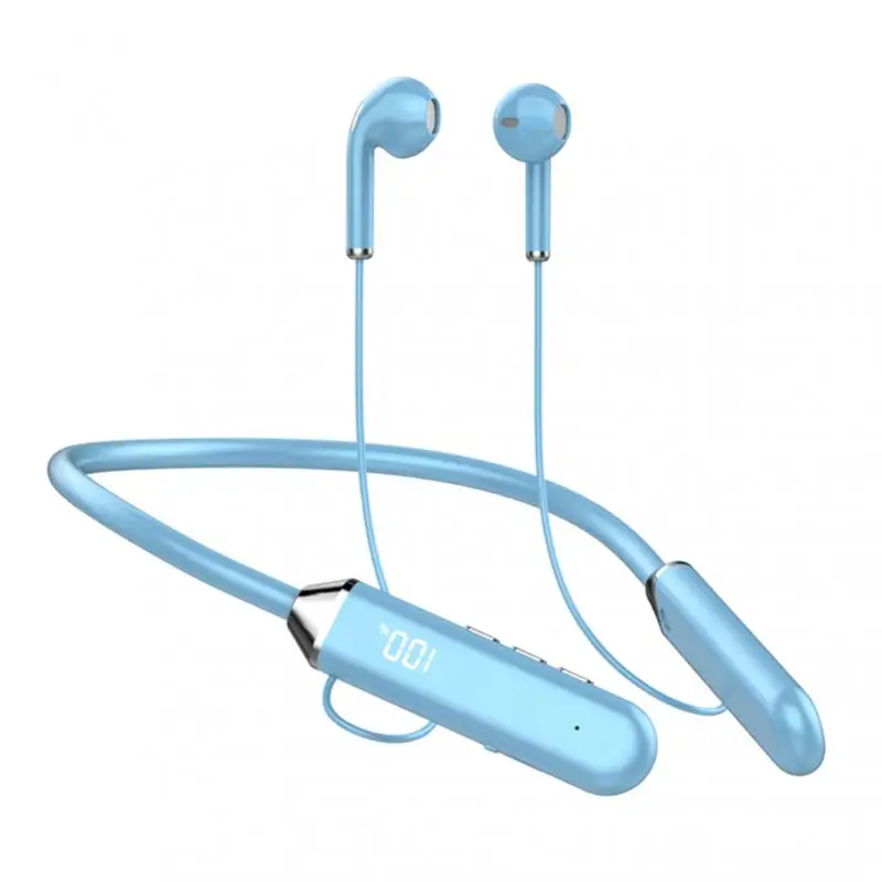 

Wireless Neckband Hifi Sound Sport Earbuds Wireless Headphones Noise Cancel Earbuds Led Digital Display Gaming Headset Ergonomic