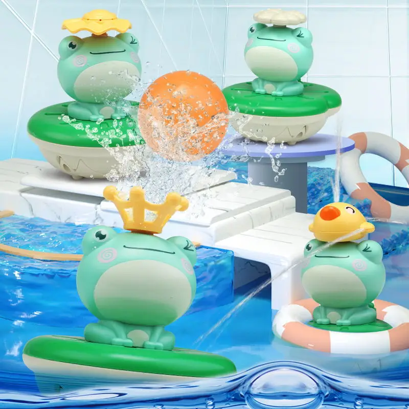 

Bath Toys Water Spray Electric Cute Frog Floating Rotation Baby Toys Sprinkler Bathtub Swimming Shower Game for Children Kids