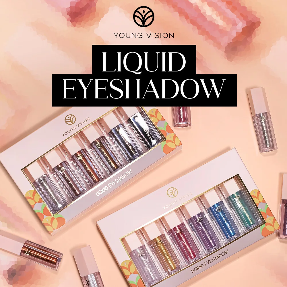 

6 Colors Glitter Liquid Eyeshadow Waterproof Metallic Pearly Eye Shadow Set Eye Pigment Korean Makeup for Women Christmas Gifts