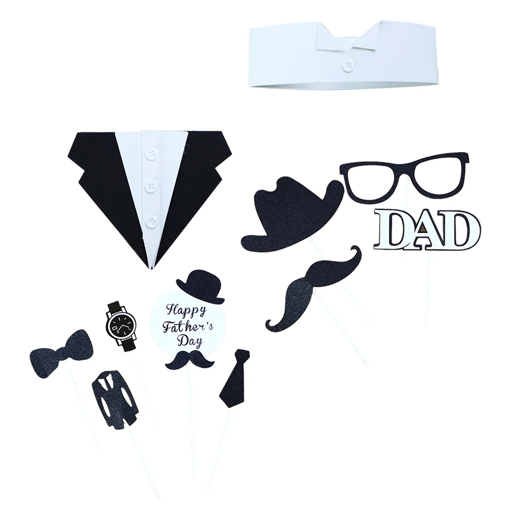 

11pcs Happy Father's Day Decorations Cake Topper Decors Cupcake Toppers