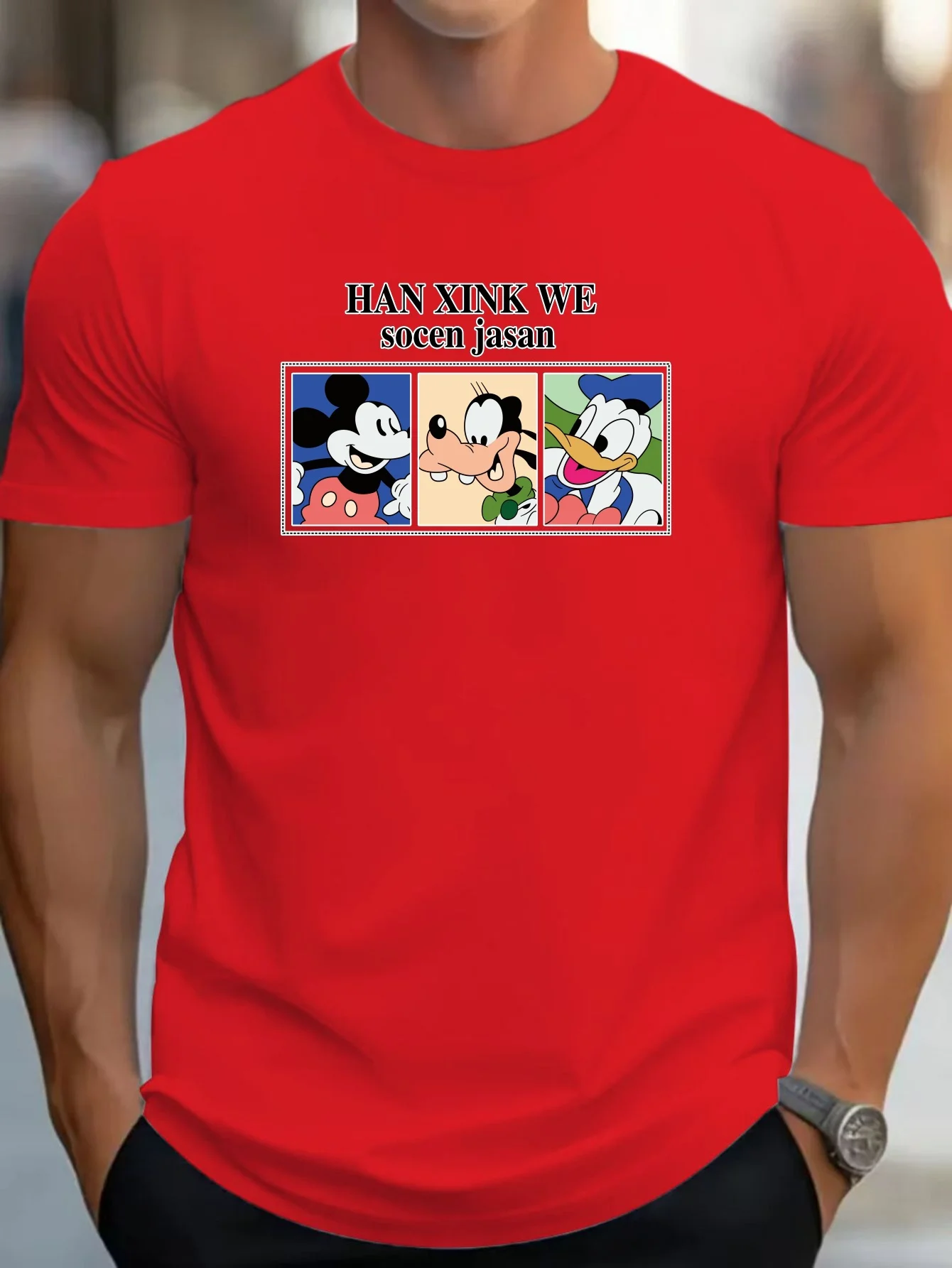 Футболки Disney мужские повседневные удобные футболки с рисунком Микки Друзья в 3-х