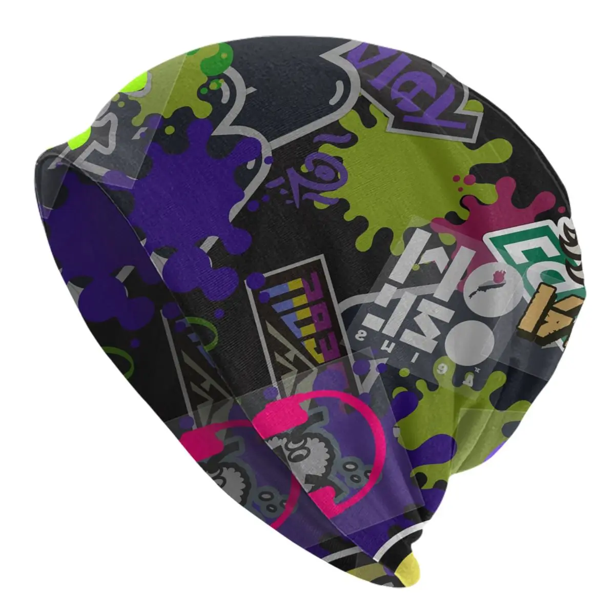 

Splatoon Collage Skullies Beanies Hat Game Octopus Hip Hop Unisex Ski Cap Warm Multifunction Bonnet Knit Hat