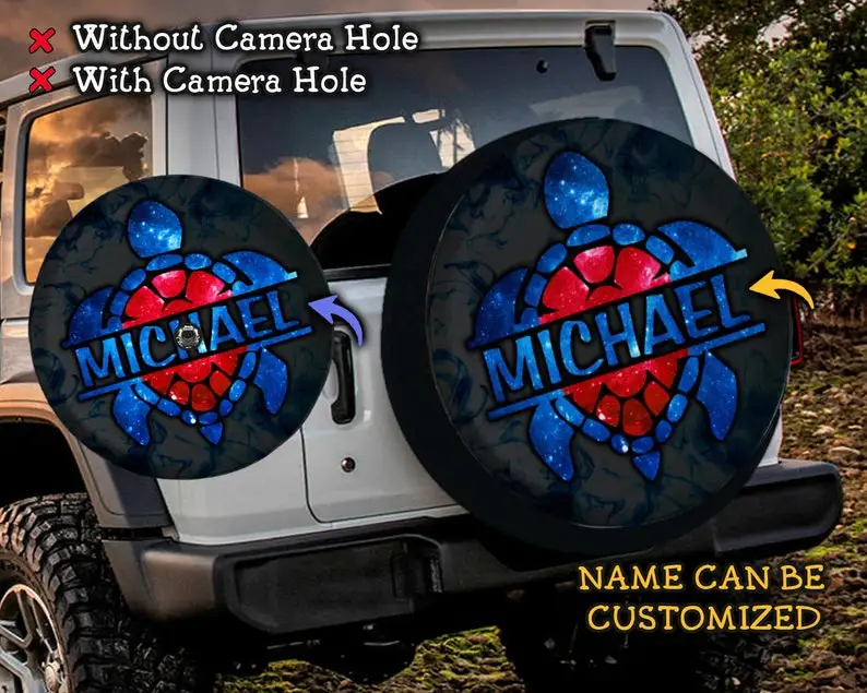 

Чехол для запасной шины с именем под заказ, чехол для автомобильной черепахи с волнообразной запасной шиной для автомобиля, чехол для череп...